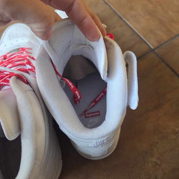 Supreme × Nike Air Force 1 Mid SP White FZ8784 100 Size 13 - Picture 7 of 7